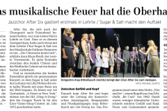 Hannoversche Allgemeine Zeitung zum Konzert in Lehrte am 21.09.2019