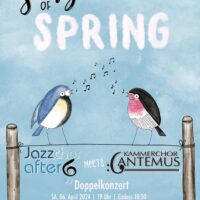 Plakat für das Doppelkonzert mit dem Jazzchor After Six & Cantemus